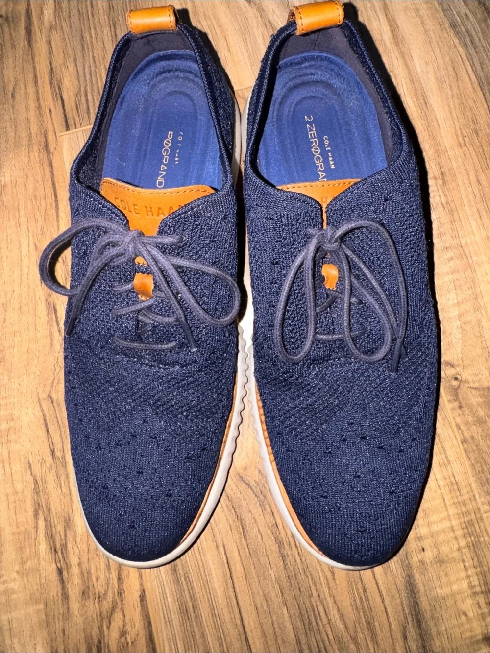 Cole Haan 2.ZEROGRAND Stitchlite Oxford Men’s 8M Navy Blue Shoes